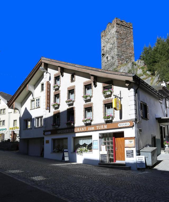 A Pousada Gasthaus Pension Zum Turm Hospental Exterior foto