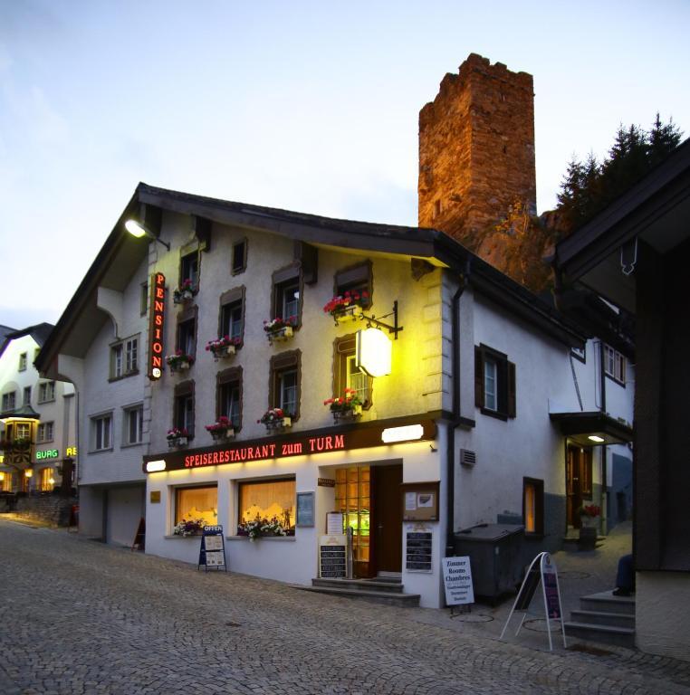 A Pousada Gasthaus Pension Zum Turm Hospental Exterior foto