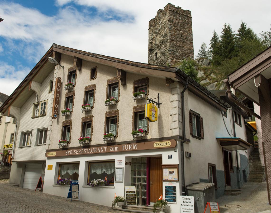 A Pousada Gasthaus Pension Zum Turm Hospental Exterior foto